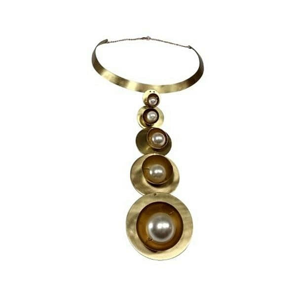 Long statement pearl necklace - 2437,Find the handmade long statement pearl necklace 2437, long tie style, by greek fashion jewelry designer Aikaterini Chalkiadaki.A perfect jewelry gift for women.