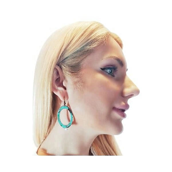 Pearl hoops earrings dangle – 3772,Buy pearl hoops earrings dangle,hoop earrings,earrings dangle,pearl earrings dangle and handmade jewelry by greek fashion jewelry designer Aikaterini Chalkiadaki.