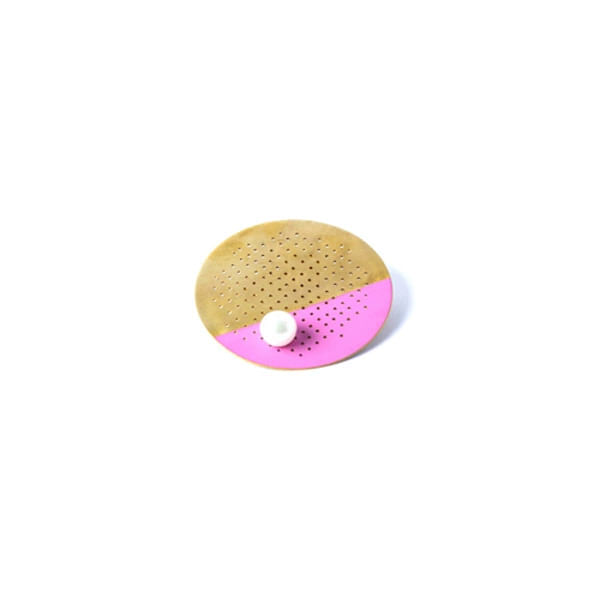 Statement pearl brooch with color - 12211,Buy the statement pearl brooch with color - 12211 and unique handmade original statement jewelry by greek fashion jewelry designer Aikaterini Chalkiadaki
