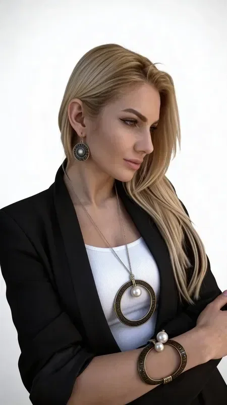 , Stand out with this impressive statement bracelet that combines the magic of pearls with the mystery of black color. Designed by Greek Jewelry Designer Aikaterini Chalkiadaki, this handmade piece is the perfect choice for women who love making a bold impression.

The large bracelet features a unique combination of a black base with white pearls that create a stunning contrast. Its handmade construction ensures uniqueness in every piece, while its statement design instantly adds elegance to any look. Its ergonomic shape fits comfortably on the wrist, making it ideal for everyday or evening wear.

Pair it with simple outfits to highlight its uniqueness, or wear it on special occasions for extra glamour. Care for it with a soft cloth and avoid contact with chemicals to preserve the beauty of the pearls.