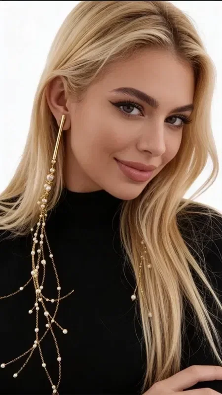 , The statement long earrings with pearls are the perfect piece of jewelry to steal the spotlight in every look. Designed by Greek Jewelry Designer Aikaterini Chalkiadaki, these handmade earrings combine the classic elegance of butterflies with a contemporary aesthetic.

Each earring features chains that flow elegantly from the ear, creating an impressive movement enhanced by white pearls strategically placed along the chains. Their statement design makes them ideal for weddings, evening outings, and special occasions.

The handmade construction guarantees the quality and uniqueness of each piece, while the gold hue adds a luxe aesthetic that pairs easily with any outfit.

Maintain your earrings by storing them in a dry place and cleaning them with a soft cloth after each use.