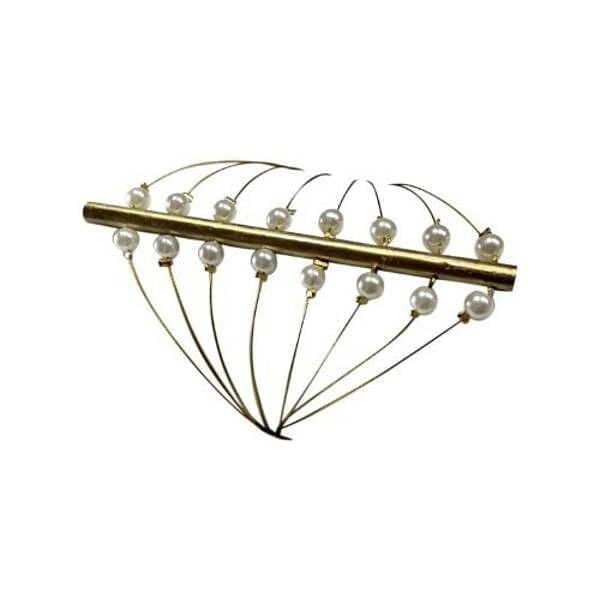 Statement pearl bracelet fish bone - 2418,Find unique handmade fish bone statement pearl bracelet by greek fashion jewelry designer Aikaterini Chalkiadaki. A perfect jewelry gift for women.