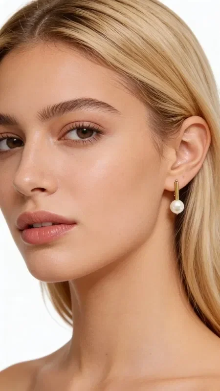, Discover the perfect balance between classic elegance and modern style with these striking handmade women's stud earrings with pearls. Designed by Greek Jewelry Designer Aikaterini Chalkiadaki, they combine the golden shine of brass with the timeless beauty of natural pearls.

The minimalist design, featuring a golden bar ending in a white pearl, creates a contemporary interpretation of classic style. Their distinctive geometric shape makes them perfect for everyday wear as well as special occasions, adding a subtle touch of elegance to every look. These pearl earrings are ideal for women who love jewelry with character. Pair them with casual or formal outfits for a look that stands out.

Keep them away from moisture and clean gently with a soft cloth to preserve their shine.