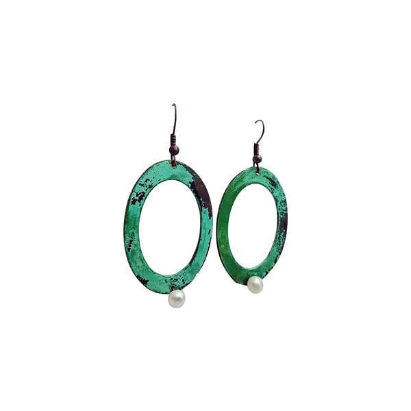 Pearl hoops earrings dangle – 3772,Buy pearl hoops earrings dangle,hoop earrings,earrings dangle,pearl earrings dangle and handmade jewelry by greek fashion jewelry designer Aikaterini Chalkiadaki.
