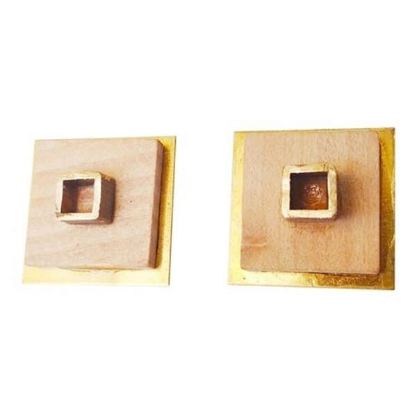 Wooden earrings stud staggered - 263,Buy staggered squares stud wooden earrings, stud earrings and unique handmade fashion jewelry by greek fashion jewelry designer Aikaterini Chalkiadaki
