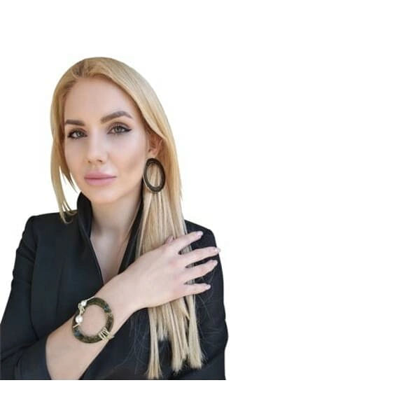 Handwritten big hoop earrings - 1315,Buy handwritten hoop earrings and vintage,romantic and unique handmade fashion jewelry by greek fashion jewelry designer Aikaterini Chalkiadaki. A jewelry gift for her.